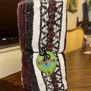 Earth Ragz Black and White Striped Blanket